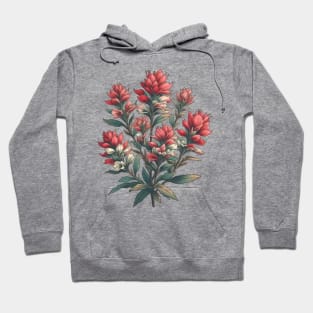 Vintage Indian Paintbrush Botanical Hoodie